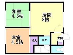 ファイブスターハイツ56 2LDKの間取図画像