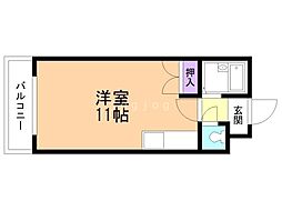 キャンパスビレッジ ワンルームの間取図画像
