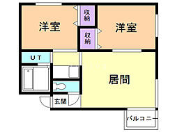 セントラル35 2LDKの間取図画像
