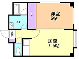 allez麻生 1LDKの間取図画像