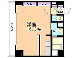 アストリアＮ6 10階ワンルームの間取り