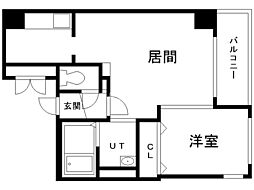 パークフロント清華亭 3階1LDKの間取り