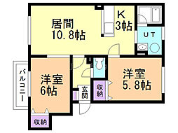 間取図画像 2LDK
