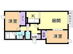 間取図画像 2LDK