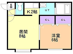ラフィネ:8 1LDKの間取図画像