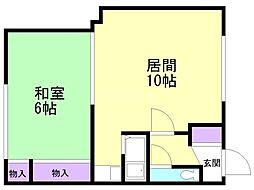 第3新晃マンション 1LDKの間取図画像