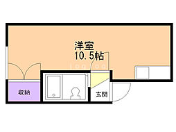 マクセル2/100 ワンルームの間取図画像