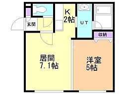 ピースハーモニー北10条 2階