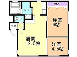 フェリス東 2LDKの間取図画像