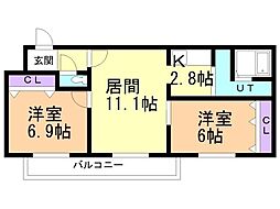 間取図画像 2LDK