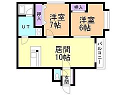 間取図画像 2LDK