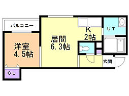 間取図画像 1LDK