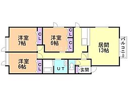 間取図画像 3LDK