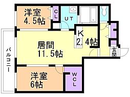 間取図画像 2LDK