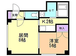 ラ・メゾン 1LDKの間取図画像