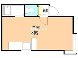 AMS76A ワンルームの間取図画像