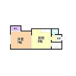 北幸プラザ 1LDKの間取図画像