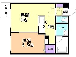 ガレット 1LDKの間取図画像