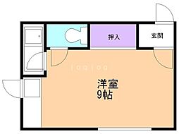 マクセル本町 ワンルームの間取図画像