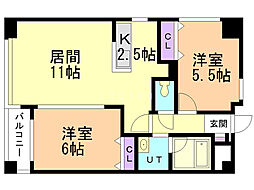 NOVACHATON 2LDKの間取図画像