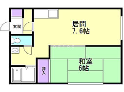 コーポちほ 1DKの間取図画像