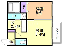 LaCausaN22 1LDKの間取図画像