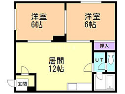ドリームハウス20 2LDKの間取図画像