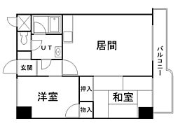 110松井ビル 2LDKの間取図画像