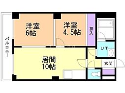 サントアリオ・デ元町 2LDKの間取図画像