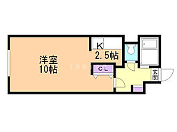 ドメス22 1Kの間取図画像