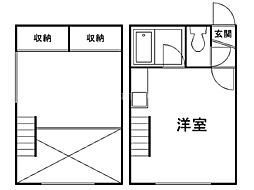 クルーズハウス元町西 ワンルームの間取図画像