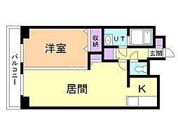 札幌三善第2ビル 1LDKの間取図画像