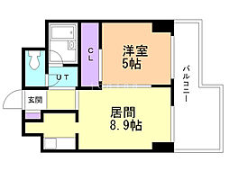 ウインザー 1LDKの間取図画像