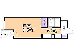 メゾン・ド・ラバンド 1Kの間取図画像