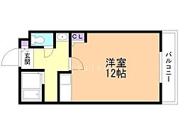 メトロコーポ元町 ワンルームの間取図画像