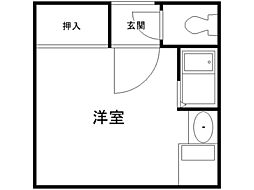 ノースニューパシフィック ワンルームの間取図画像