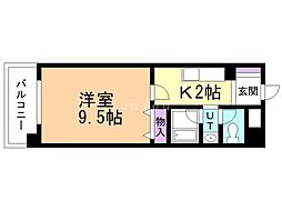 リゾルテ中央 1Kの間取図画像