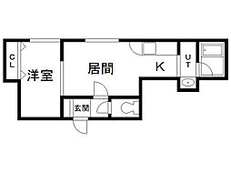 アナーズコテージA 1LDKの間取図画像