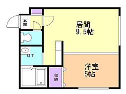 ティアールビル 1LDKの間取図画像