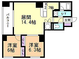 BreezeN36 2LDKの間取図画像