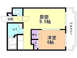 BLUME24 1LDKの間取図画像