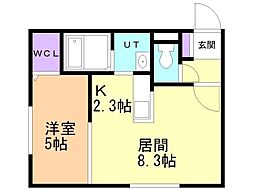 メゾン・ド・フルール 1LDKの間取図画像