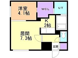 札幌市東区北十三条東5丁目マンション 1LDKの間取図画像