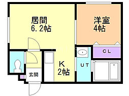 inicio 1LDKの間取図画像