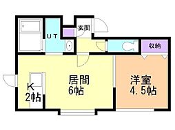 セカンドハウスビラ 1LDKの間取図画像