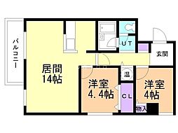 間取図画像 2LDK