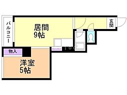 サウス1014 301 3階1LDKの間取り