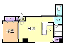 カサール・ガルシア 1LDKの間取図画像