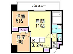 ｅ　Ｃｌａｉｒ：エクレール 6階2LDKの間取り