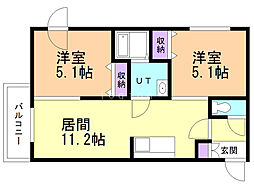 間取図画像 2LDK